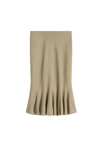 Totême Fluted knit skirt in Desert - Skirts - Scandinavian Minimalist Luxury at Luxury Shoes 