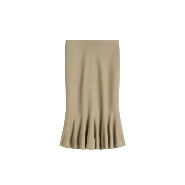 Totême Fluted knit skirt in Desert - Skirts - Scandinavian Minimalist Luxury at Luxury Shoes 