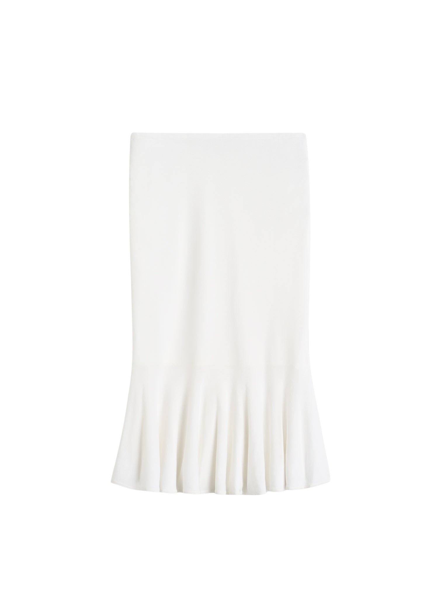 Totême Fluted knit skirt in Optic white - Skirts - Scandinavian Minimalist Luxury at Luxury Shoes 