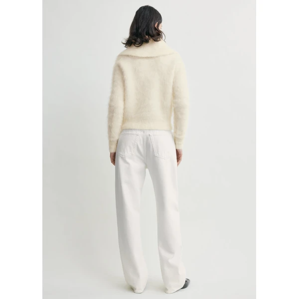 Toteme Funnel alpaca-blend knit in Milk, view 4