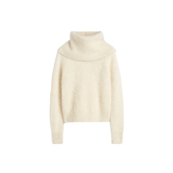 Toteme Funnel alpaca-blend knit in Milk