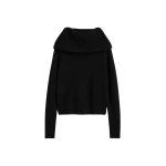 Toteme Funnel wool knit in Black