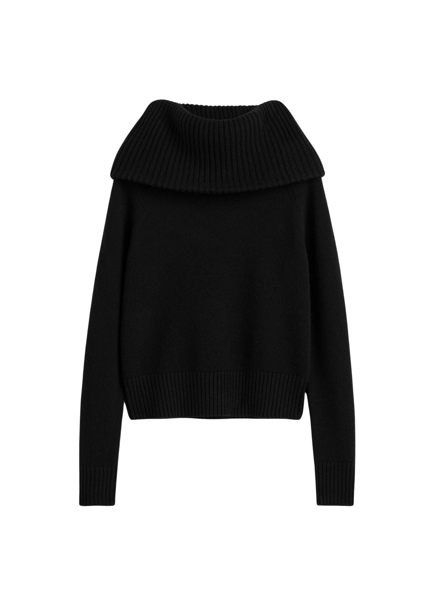 Toteme-Funnel-wool-knit-in-Black59589_nobg Toteme Funnel wool knit in Black
