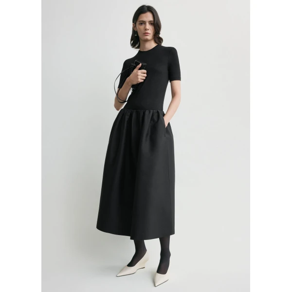 Toteme Gathered evening skirt in Black, view 2