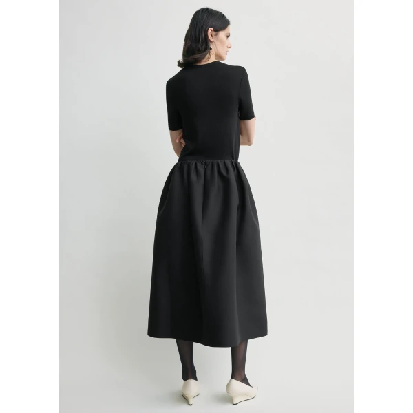 Toteme Gathered evening skirt in Black, view 4