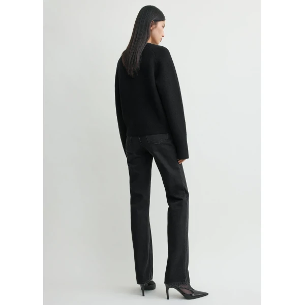 Toteme Hammered button cardigan in Black, view 4