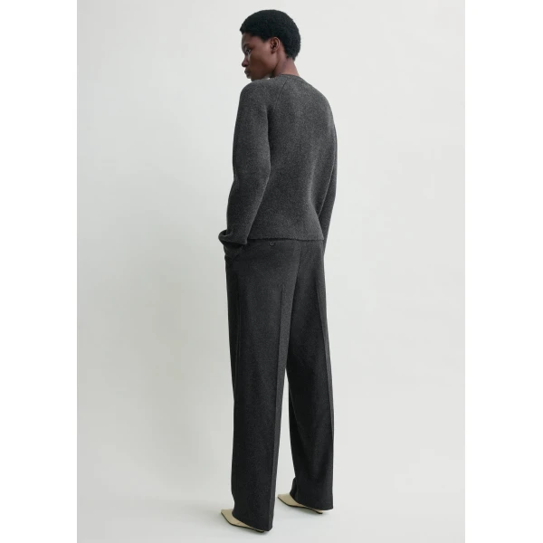 Toteme Hammered button cardigan in Charcoal, view 4