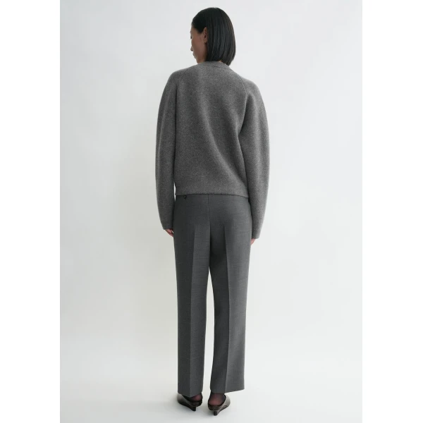Toteme Hammered button cardigan in Grey melange, view 5