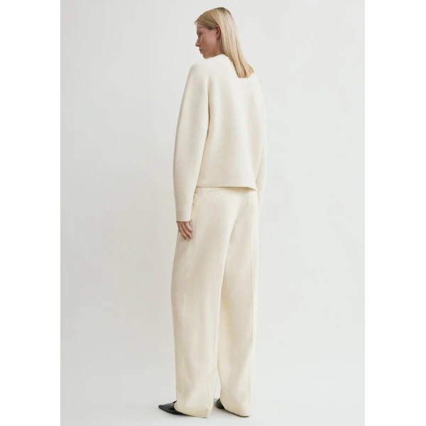 Toteme Hammered button cardigan in Milk, view 4