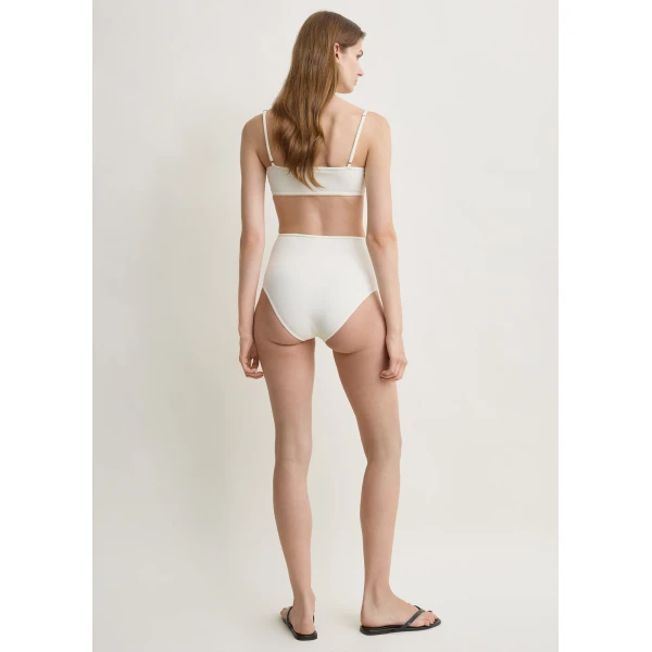 Toteme High bikini bottoms in Ecru, view 4