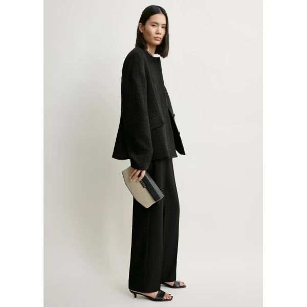 Toteme Jacquard cotton jacket in Black, view 3