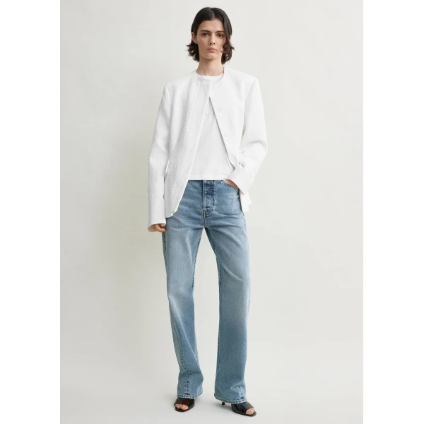 Toteme Jacquard cotton jacket in Optic white, view 2