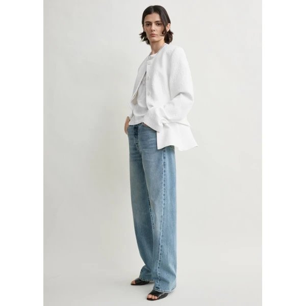 Toteme Jacquard cotton jacket in Optic white, view 3