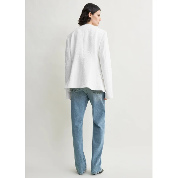 Toteme Jacquard cotton jacket in Optic white, view 4