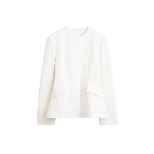 Toteme Jacquard cotton jacket in Optic white