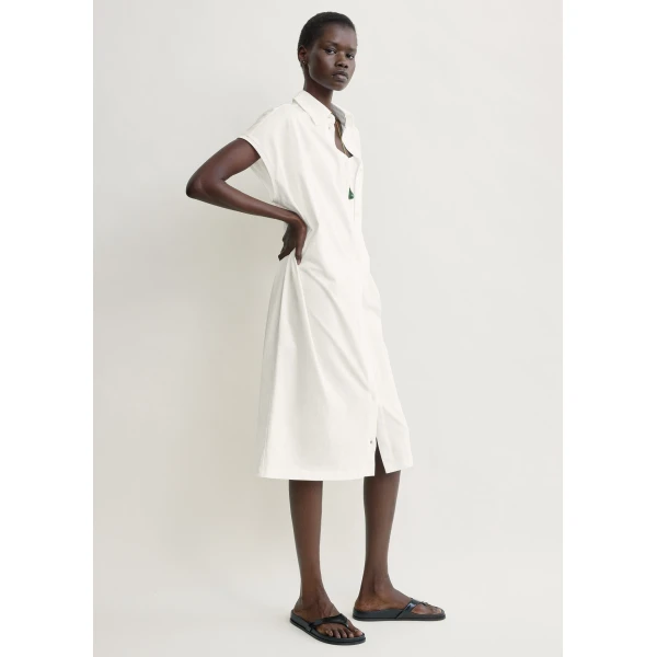 Toteme Jersey shirtdress in Off-white Dress, view 3
