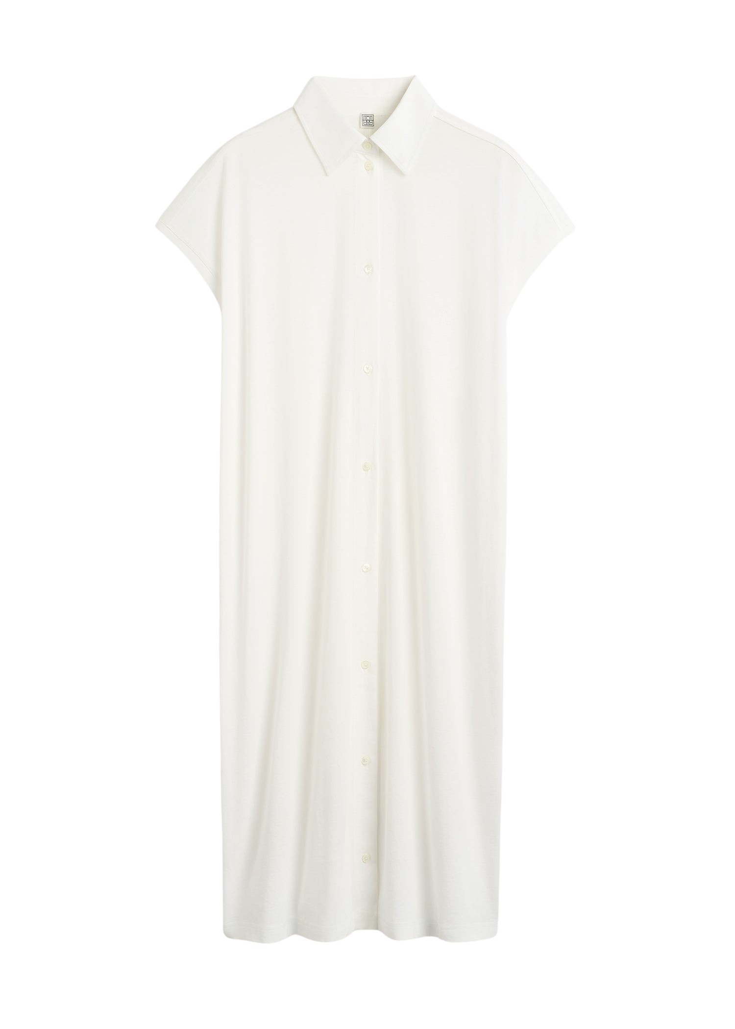Totême Jersey shirtdress in Off-white - Dresses - Scandinavian Minimalist Luxury at Luxury Shoes 