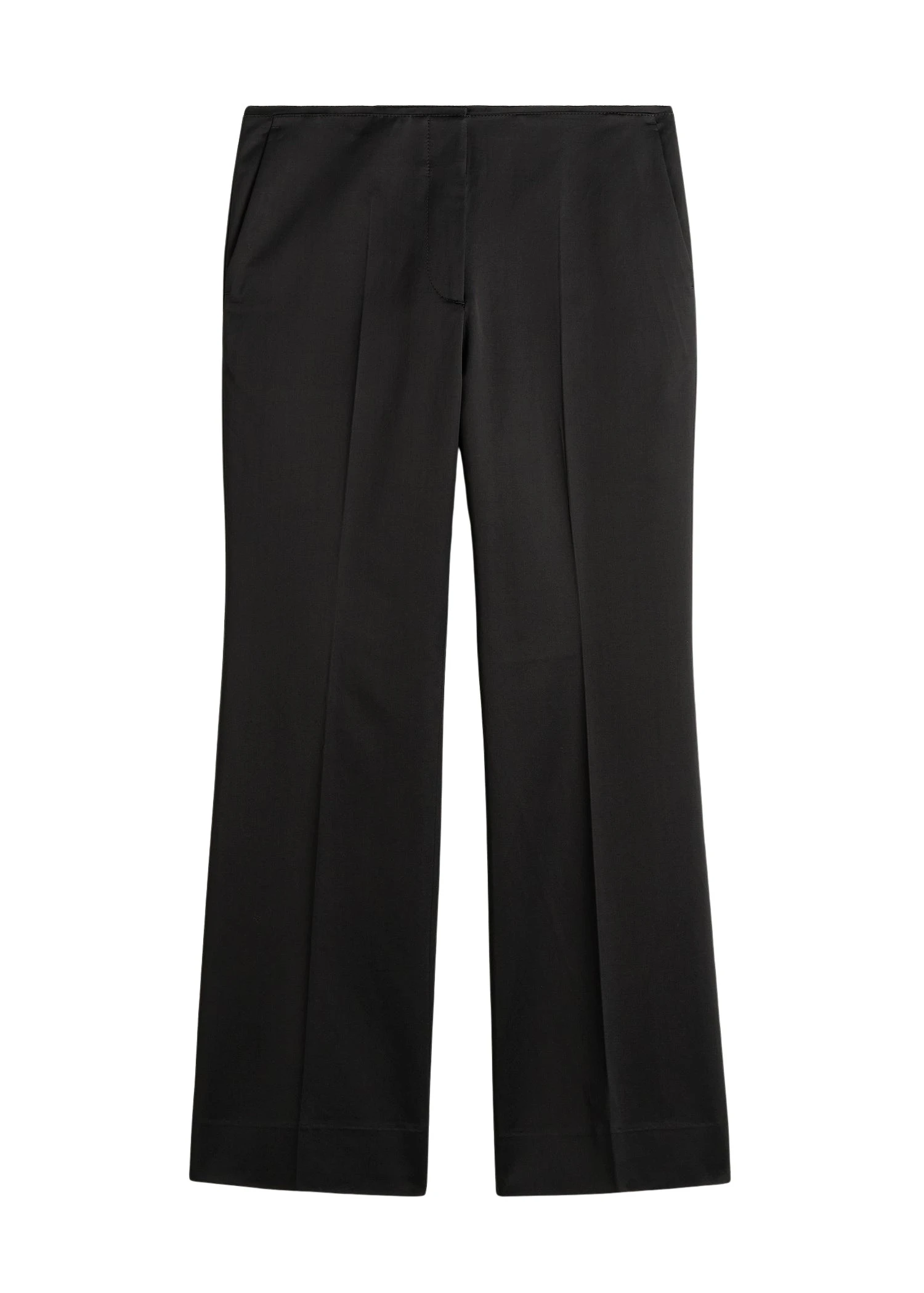 Toteme Kick flare raw-edge trousers in Black