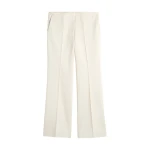 Toteme Kick flare raw-edge trousers in Stone