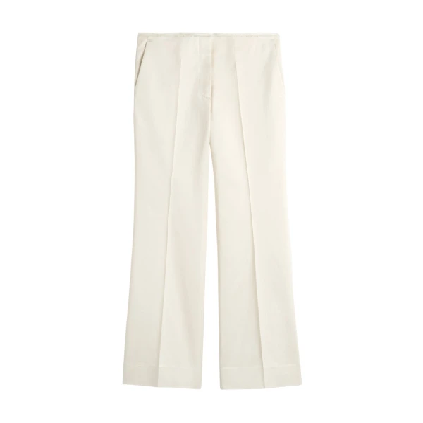 Toteme Kick flare raw-edge trousers in Stone