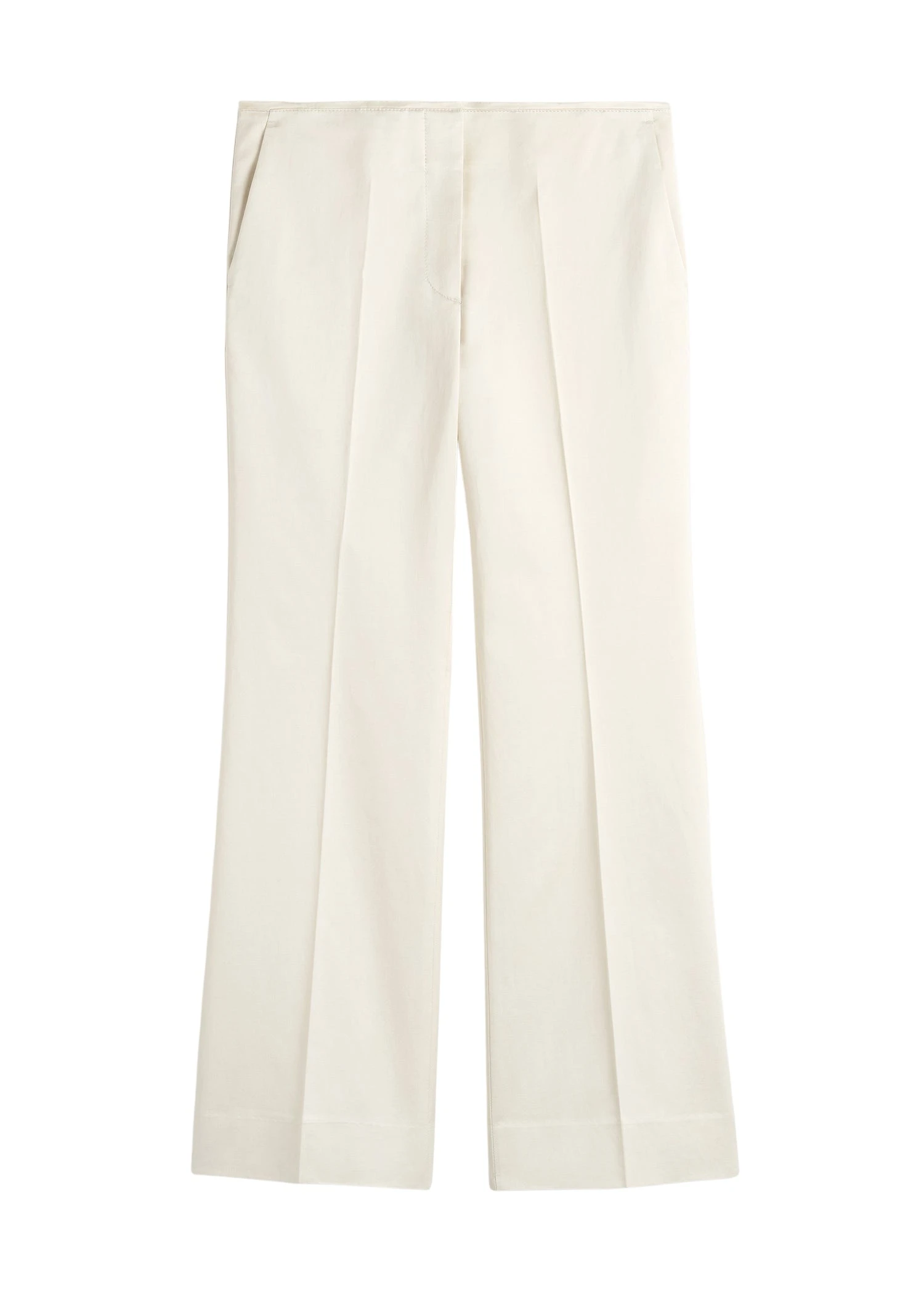 Toteme-Kick-flare-raw-edge-trousers-in-Stone55667_nobg Toteme Kick flare raw-edge trousers in Stone