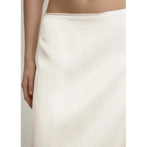 Toteme Layered satin skirt in White, view 6