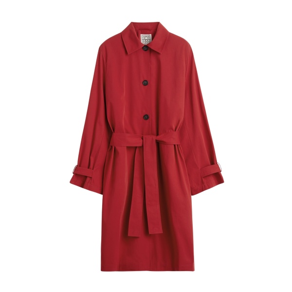 Totême Light spring trench in Poppy - Coats - Scandinavian Minimalist Luxury at Luxury Shoes 