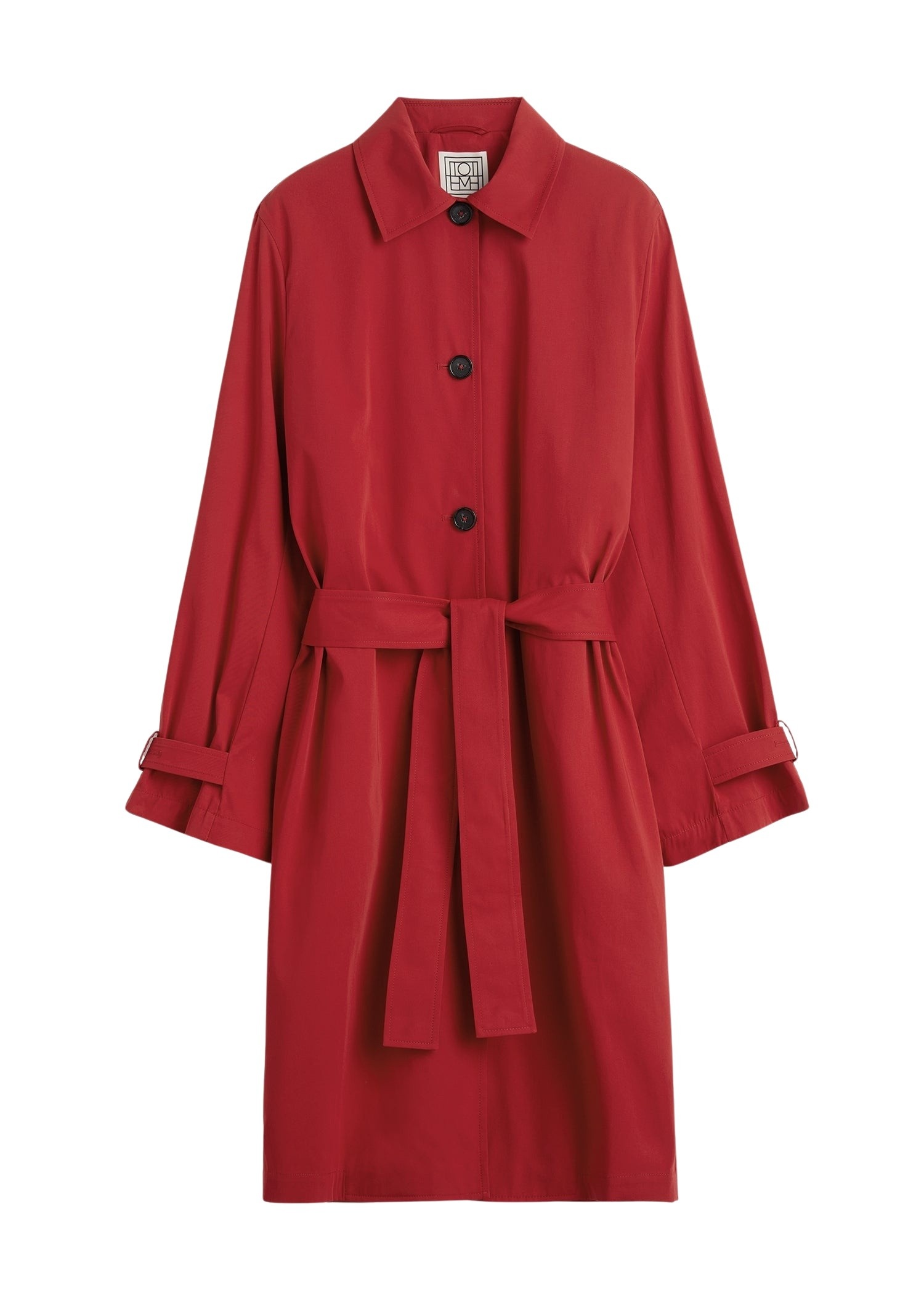 Totême Light spring trench in Poppy - Coats - Scandinavian Minimalist Luxury at Luxury Shoes 