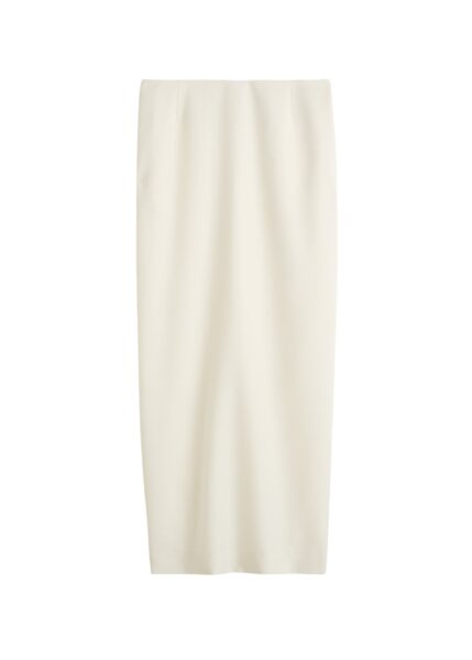 Totême Light wool skirt in Ecru - Skirts - Scandinavian Minimalist Luxury at Luxury Shoes 