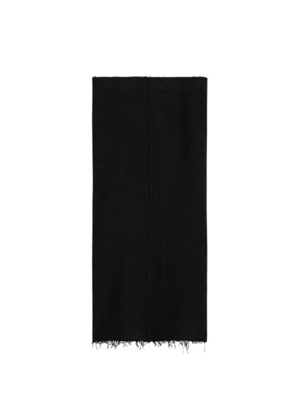 Totême Long fringed jersey skirt in Black - Skirts - Scandinavian Minimalist Luxury at Luxury Shoes 
