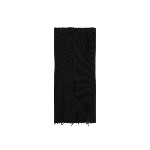 Toteme Long fringed jersey skirt in Black