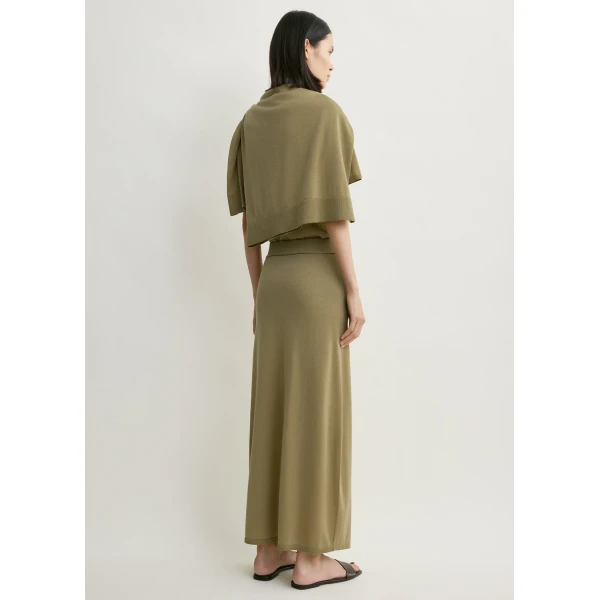 Toteme Long knit skirt in Desert, view 4