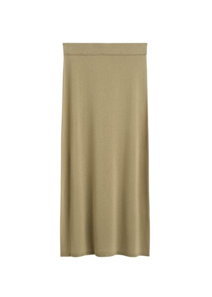 Totême Long knit skirt in Desert - Skirts - Scandinavian Minimalist Luxury at Luxury Shoes 