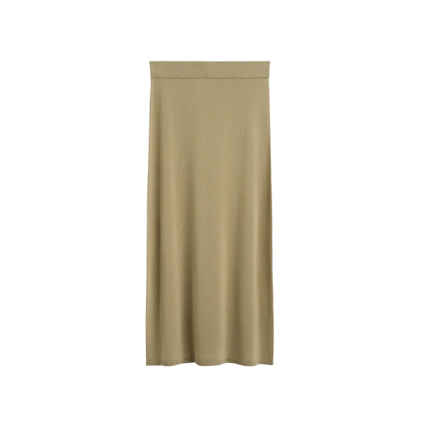 Totême Long knit skirt in Desert - Skirts - Scandinavian Minimalist Luxury at Luxury Shoes 
