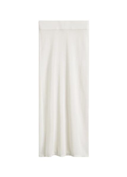 Totême Long knit skirt in White - Skirts - Scandinavian Minimalist Luxury at Luxury Shoes 