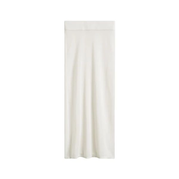 Toteme Long knit skirt in White