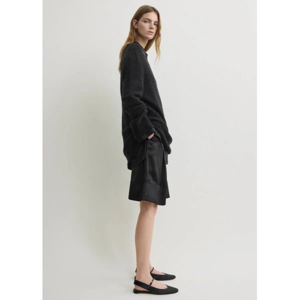 Toteme Long open weave knit in Black, view 3