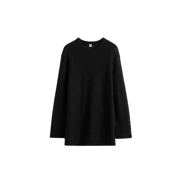 Toteme Long open weave knit in Black