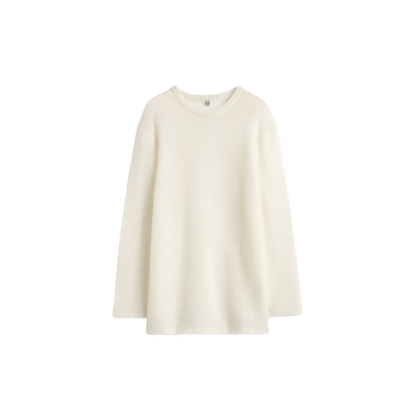 Totême Long open weave knit in Off-white - Knitwear - Scandinavian Minimalist Luxury at Luxury Shoes 