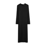 Toteme Long satin dress in Black