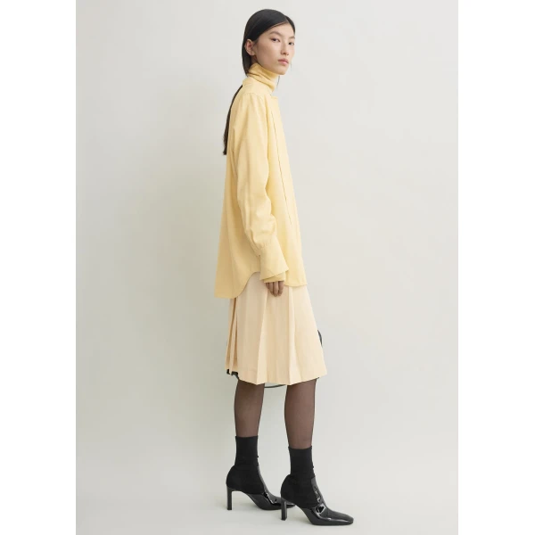 Toteme Long scarf blouse in Champagne, view 3