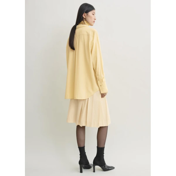 Toteme Long scarf blouse in Champagne, view 4