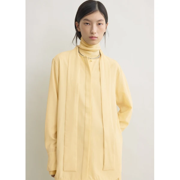 Toteme Long scarf blouse in Champagne, view 5