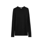 Toteme Long-sleeve jersey top in Black