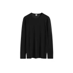 Toteme Long-sleeve tee knit in Black