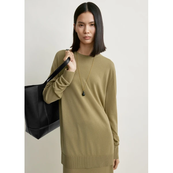 Toteme Long-sleeve tee knit in Desert, view 5