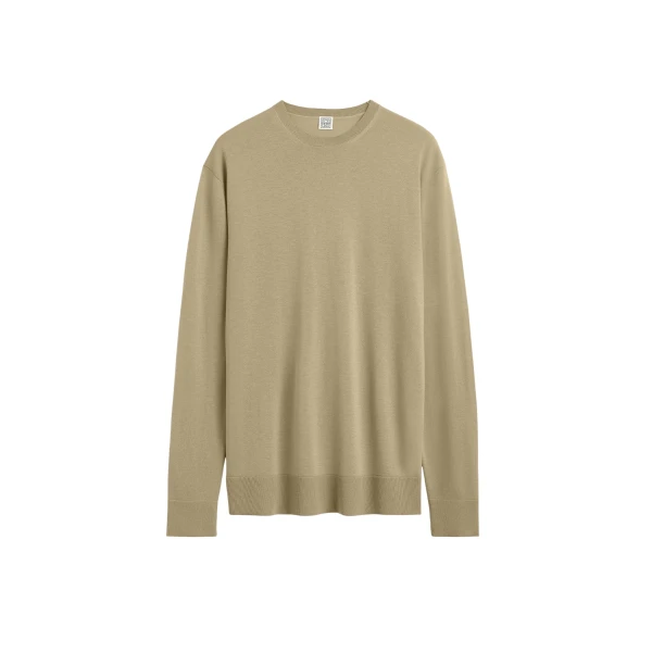 Toteme Long-sleeve tee knit in Desert
