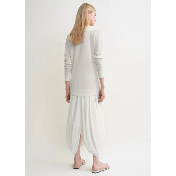 Toteme Long-sleeve tee knit in White, view 4