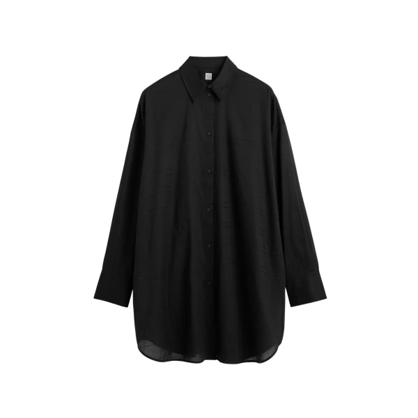 Toteme Long summer shirt in Black