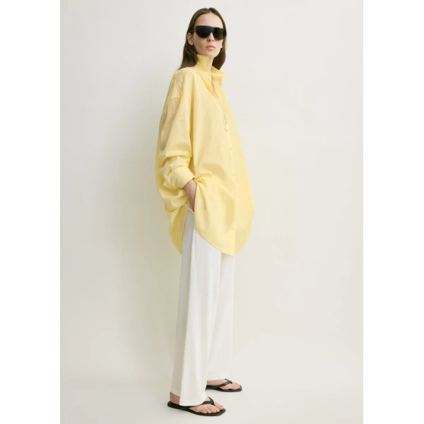 Toteme Long summer shirt in Buttercup, view 3